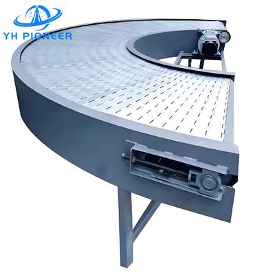 좋은 가격 최적화 된 생산 레이아웃을 위해 스테인리스 스틸 체인 플레이트 턴 컨베이어 온라인으로