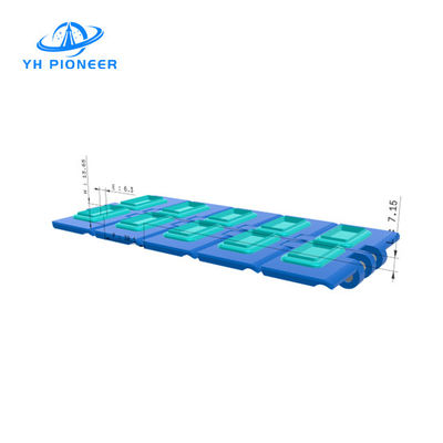 좋은 가격 POM 고무로 덮인 컨베이어 체인 플레이트 100mm 너비 산업용 컨베이어 온라인으로